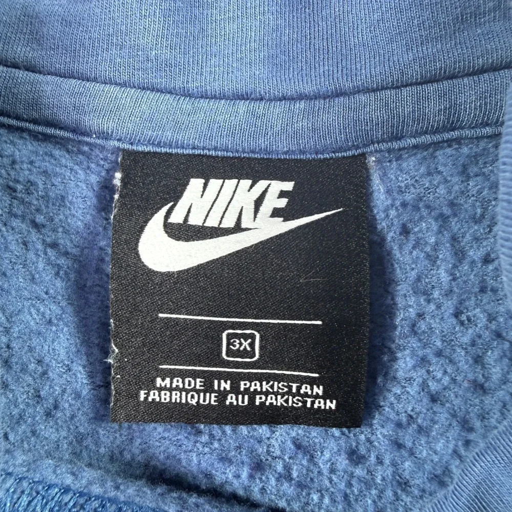 Nike Sportswear Funnel Neck Hoodie Blue Mens 3X Futura Logo Pullover Sweatshirt